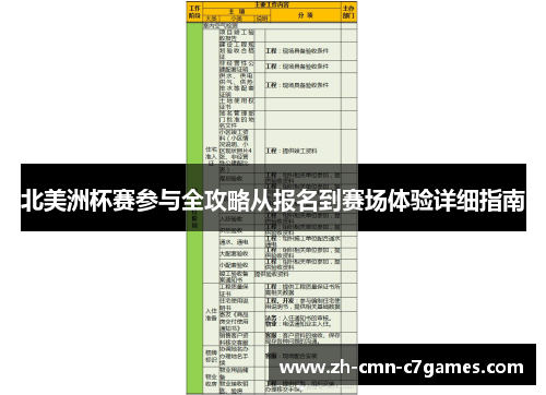 北美洲杯赛参与全攻略从报名到赛场体验详细指南