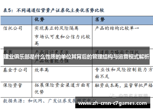 建业俱乐部是什么性质的单位其背后的管理结构与运营模式解析