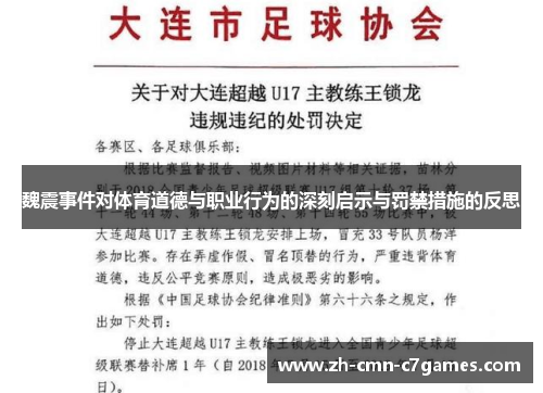 魏震事件对体育道德与职业行为的深刻启示与罚禁措施的反思 魏震事件对体育道德与职业行为的深刻启示与罚禁措施的反思